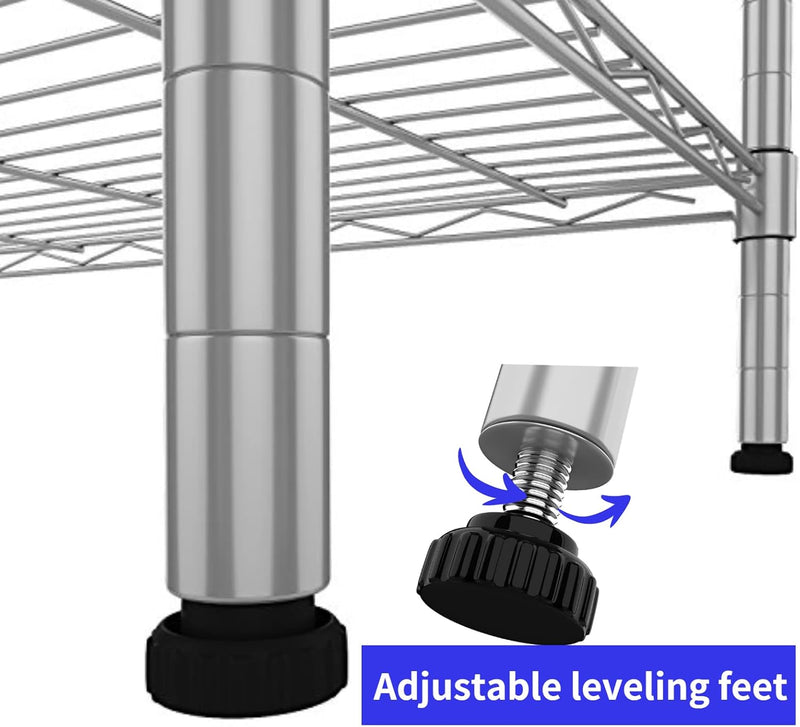 6-Tier Wire Shelving Unit Free Standing Shelf Storage