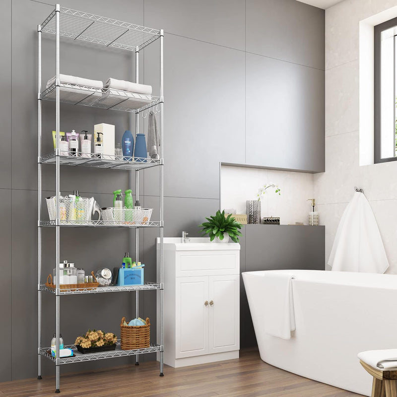 6-Tier Wire Shelving Unit Free Standing Shelf Storage
