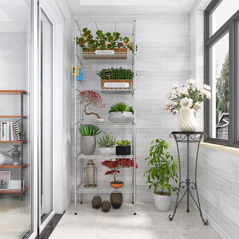 6-Tier Wire Shelving Unit Free Standing Shelf Storage