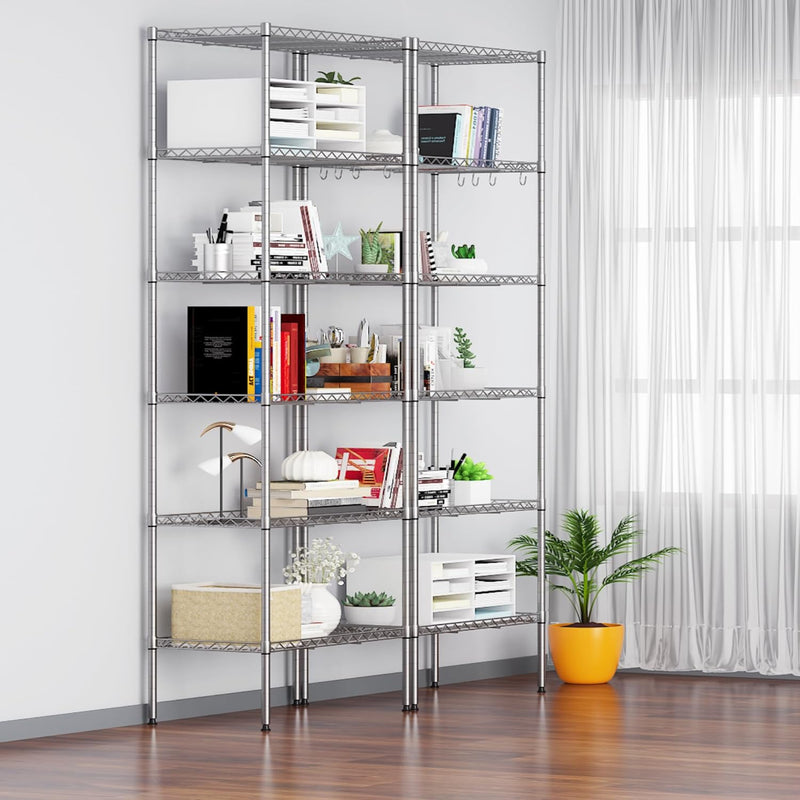 6-Tier Wire Shelving Unit Free Standing Shelf Storage