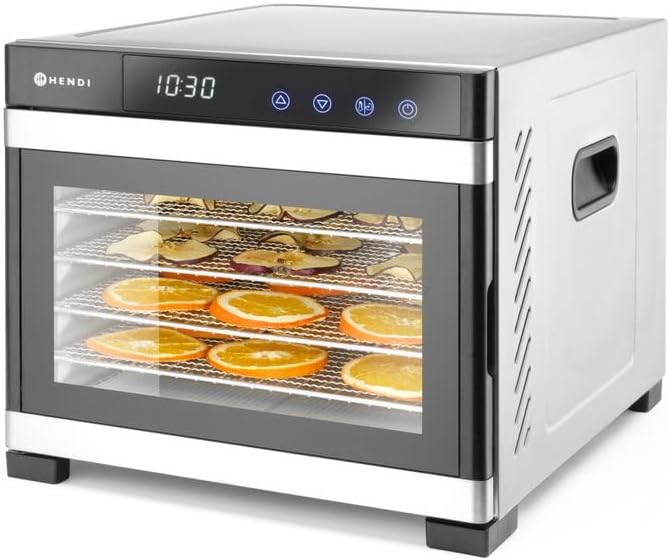 6-Tray Stainless Steel Food Dehydrator By Hendi Touch
