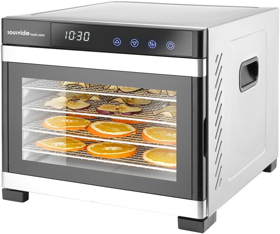 6-Tray Stainless Steel Food Dehydrator By Hendi Touch