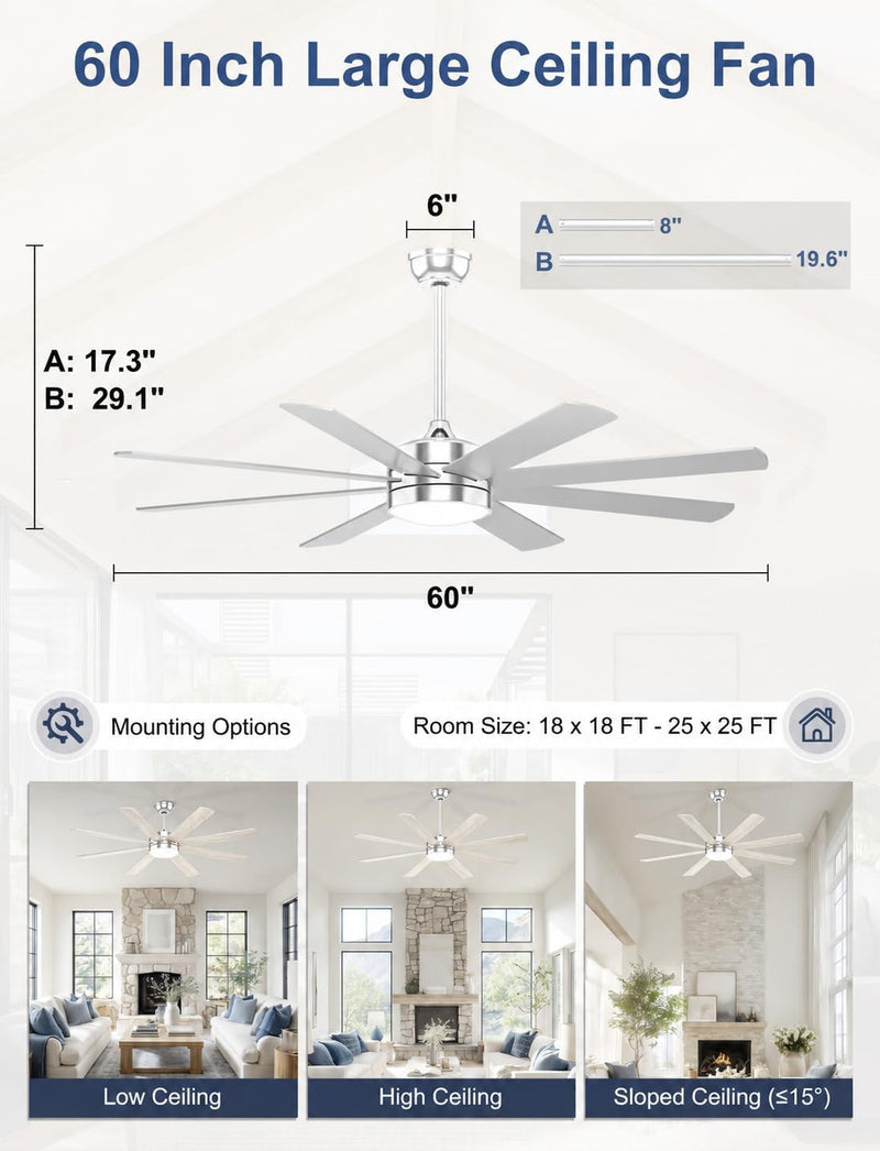 60'' Ceiling Fans with Lights