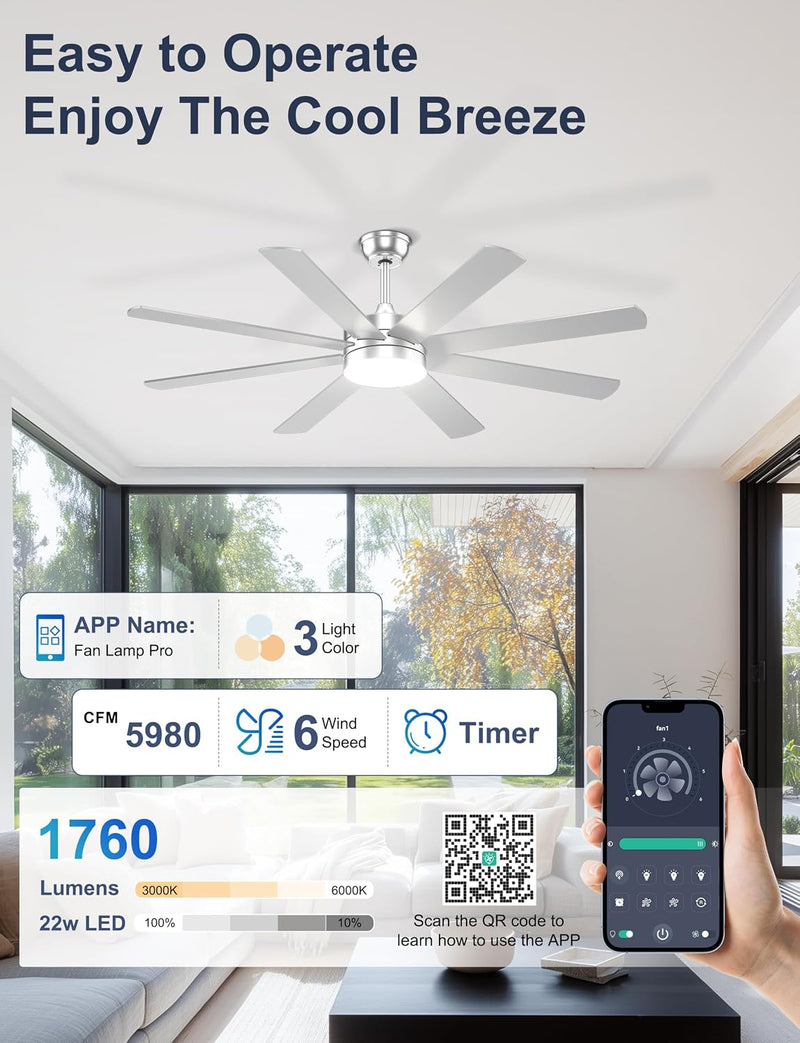 60'' Ceiling Fans with Lights