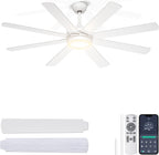 60'' Ceiling Fans with Lights Modern Fan Remote