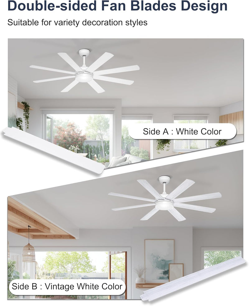 60'' Ceiling Fans with Lights Modern Fan Remote