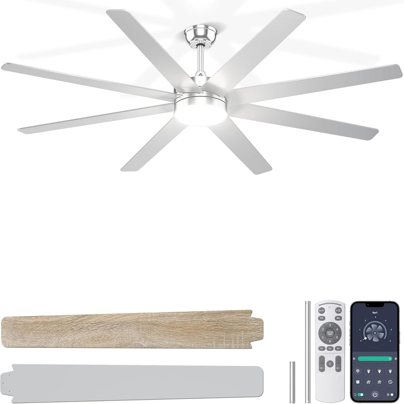 60'' Ceiling Fans with Lights Modern Fan Remote