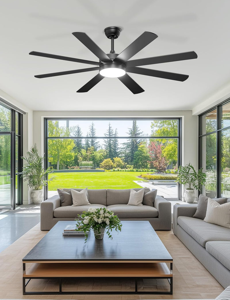 60'' Ceiling Fans with Lights Modern Fan Remote
