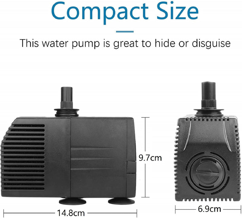 600L H Submersible Water Pump with Filter 1.83m