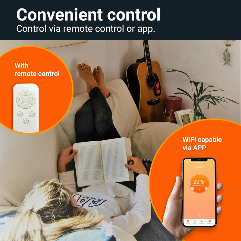 600W Smart Dual Infrared Heater Wi-Fi App