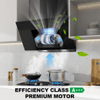 60CM Cooker Hood Wall Mounted Extractor Fan Kitchen