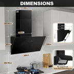 60CM Cooker Hood Wall Mounted Extractor Fan Kitchen