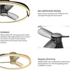 60CM LED Ceiling Light with Fan Lights 24