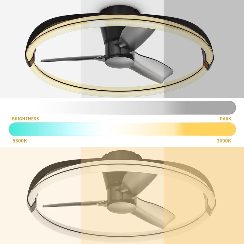 60CM LED Ceiling Light with Fan Lights 24