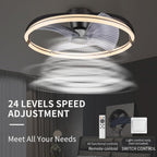 60CM LED Ceiling Light with Fan Lights 24