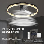 60CM LED Ceiling Light with Fan Lights 24