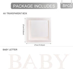 60pcs Baby Shower Decorations Neutral 6 Transparent Balloon