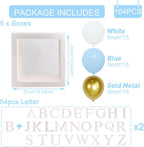 60pcs Baby Shower Decorations Neutral 6 Transparent Balloon