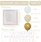 60pcs Baby Shower Decorations Neutral 6 Transparent Balloon