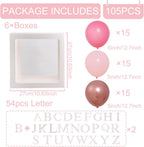 60pcs Baby Shower Decorations Neutral 6 Transparent Balloon