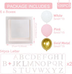 60pcs Baby Shower Decorations Neutral 6 Transparent Balloon
