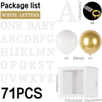 60pcs Baby Shower Decorations Neutral 6 Transparent Balloon