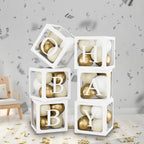 60pcs Baby Shower Decorations Neutral 6 Transparent Balloon