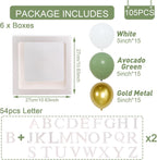60pcs Baby Shower Decorations Neutral 6 Transparent Balloon