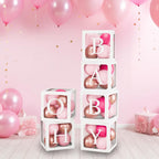 60pcs Baby Shower Decorations Neutral 6 Transparent Balloon