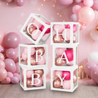 60pcs Baby Shower Decorations Neutral 6 Transparent Balloon