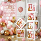 60pcs Baby Shower Decorations Neutral 6 Transparent Balloon