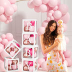 60pcs Baby Shower Decorations Neutral 6 Transparent Balloon