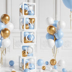 60pcs Baby Shower Decorations Neutral 6 Transparent Balloon