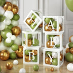60pcs Baby Shower Decorations Neutral 6 Transparent Balloon