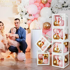 60pcs Baby Shower Decorations Neutral 6 Transparent Balloon