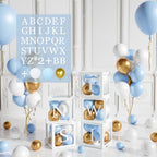 60pcs Baby Shower Decorations Neutral 6 Transparent Balloon