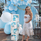 60pcs Baby Shower Decorations Neutral 6 Transparent Balloon