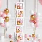 60pcs Baby Shower Decorations Neutral 6 Transparent Balloon