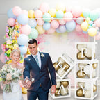 60pcs Baby Shower Decorations Neutral 6 Transparent Balloon