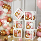 60pcs Baby Shower Decorations Neutral 6 Transparent Balloon