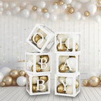 60pcs Baby Shower Decorations Neutral 6 Transparent Balloon