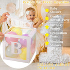 60pcs Baby Shower Decorations Neutral 6 Transparent Balloon