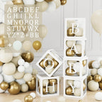 60pcs Baby Shower Decorations Neutral 6 Transparent Balloon