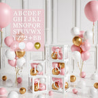 60pcs Baby Shower Decorations Neutral 6 Transparent Balloon