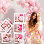 60pcs Baby Shower Decorations Neutral 6 Transparent Balloon