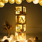 60pcs Baby Shower Decorations Neutral 6 Transparent Balloon