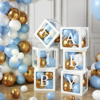 60pcs Baby Shower Decorations Neutral 6 Transparent Balloon