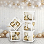 60pcs Baby Shower Decorations Neutral 6 Transparent Balloon