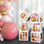 60pcs Baby Shower Decorations Neutral 6 Transparent Balloon