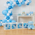 60pcs Baby Shower Decorations Neutral 6 Transparent Balloon
